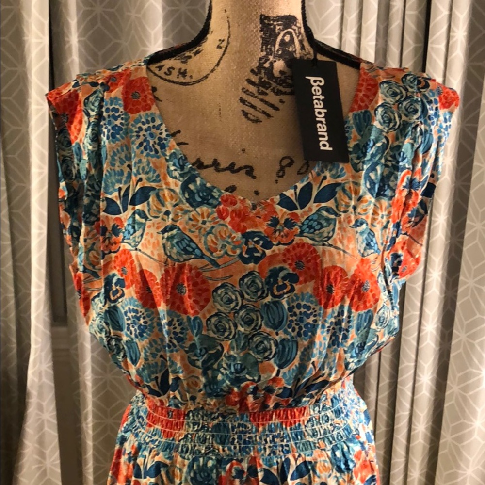 Betabrand Perfect Dress in Blue Sparrow Sz. L